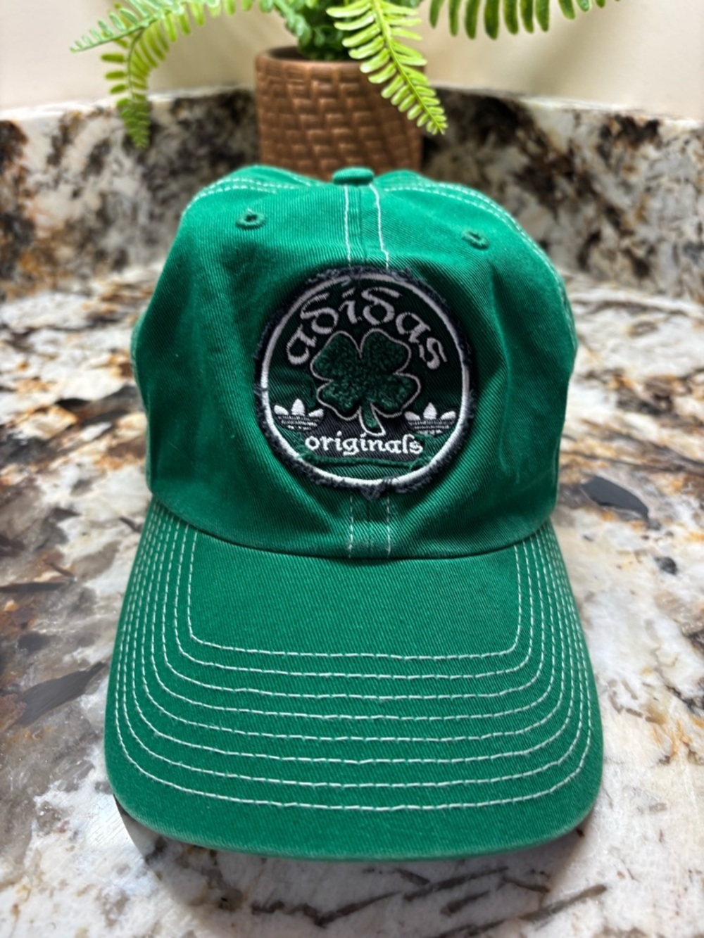 🍀 adidas Green Trefoil Embroidered Baseball Cap
